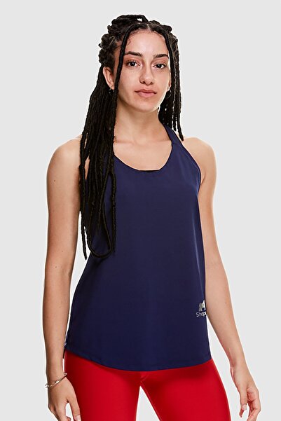 ShapeYou Rhino Navy Blue Women's Strappy Fitness Sports T-shirt