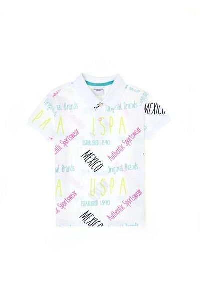 U.S. Polo Assn. Λευκό μπλουζάκι πόλο για αγόρι