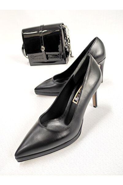 Of&Off Pantofi cu platformă de damă din piele naturală - vârf