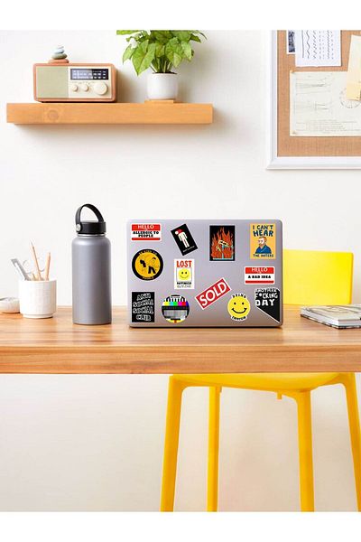 AR Sticker - Set de autocolante pentru laptop, notebook, tabletă, tematică pentru artă mentală