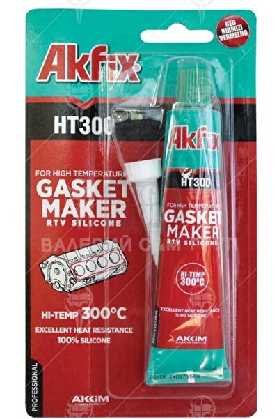 Akfix Ht300 Yüksek Isı Silikonu Sıvı Conta 50 Gr/75ml