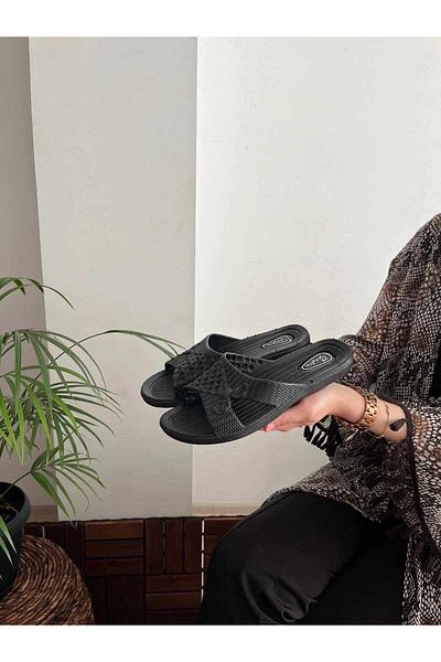 Behtah Kundura Papuci de plajă și piscină cu talpă anti-alunecare cu podea umedă - Potrivit pentru balcon și stradă
