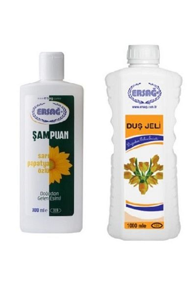 Ersağ Yellow Chamomile Extract Shampoo - 300 ml & Shower Gel Breeze 1000ml