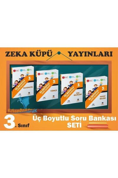 Zeka Küpü Yayınları 3. Sınıf Üç Boyutlu Soru Bankası Set