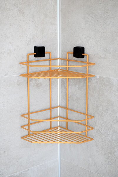 Hagen منظم رف حمام ذهبي لاصق مدى الحياة من الفولاذ المقاوم للصدأ