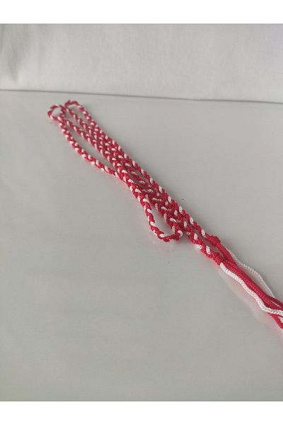 HANIMKIZ Set of 3 Red White Thin Hair Braid - Fan Bracelet Hairband