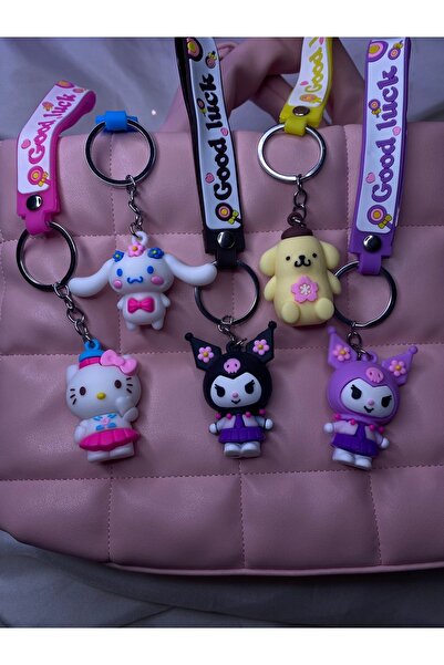 SANRIO Sanrıo karakterli anahtatlıklar çanta süsü kuromi melody cınnemarol po...
