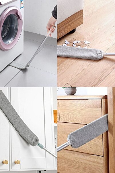 SİHİRLİ MOP Köşe Bucak Toz Mopu Dip Köşe Dar Alanlar Için 1 Yedek Bezli