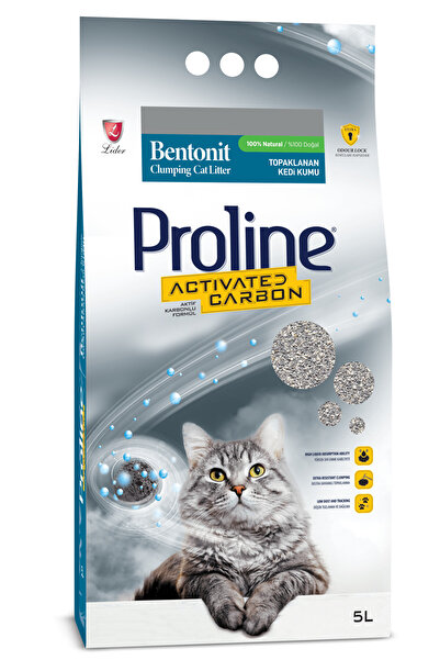 Pro Line Proline Aktif Karbonlu Topaklanan Doğal Kedi Kumu 5 Lt