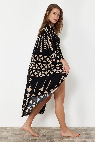 Trendyol Collection Gewebter Maxi-Kimono und Kaftan mit geometrischem Muster TBESS24KM00070