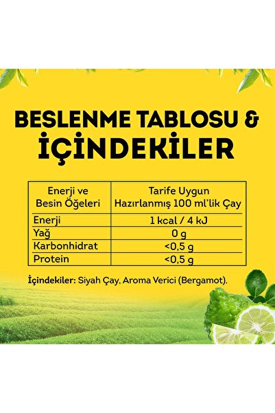 Lipton Doğu Karadeniz Bergamot Aromalı Bardak Çay 100lü X 6 Adet