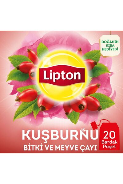 Lipton Kuşburnu Bardak Poşet Çay 20'li 50 G X 3 Adet