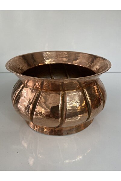 LüksAksesuar Bakır Saksı El Yapımı %100 Bakır