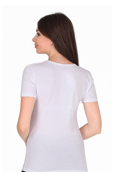 Sensu Women's V-neck Basic T-shirt White - Tsr1003
