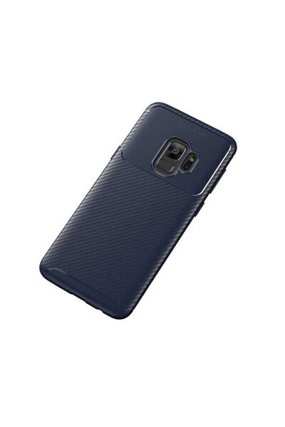 halkhouse Galaxy S9 Kılıf Negro Silikon Karbon Kapak İz Yapmaz Şık Kılıf
