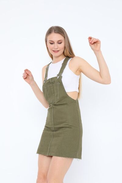 LB Laluna Butik Khaki Colored Women's Slippers - Gardener Jumpsuit