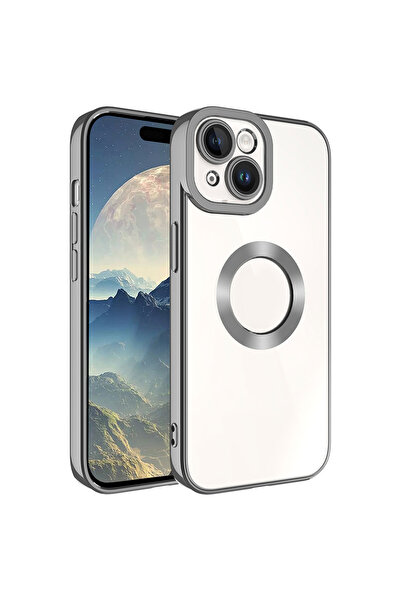 AQUA AKSESUAR Apple  iPhone 15 Uyumlu Logo Gösteren Kamera Korumalı Renkli Tasarım Kılıf