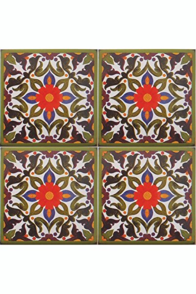 KÜTAHYA ÇİNİ SANAYİ 10x10 Cm Çini Desenli Çini Seramik Karo