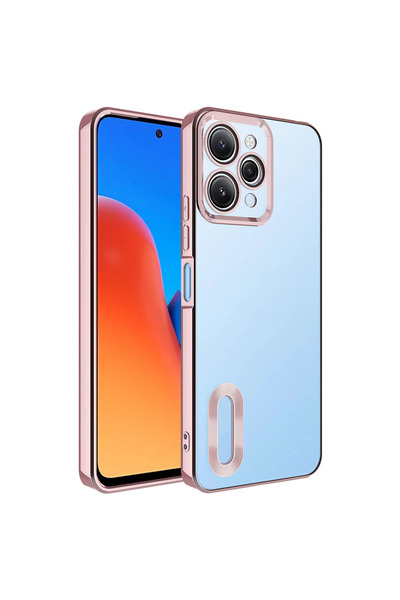 AQUA AKSESUAR Xiaomi Redmi 12 Uyumlu Logo Gösteren Kamera Korumalı Renkli Tas...