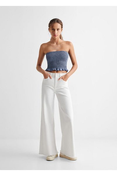 Mango Teen Bluză bandeau cu împodobire