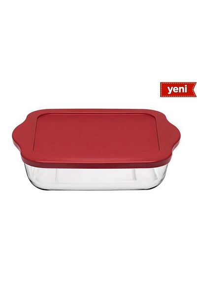 Paşabahçe Square Pyrex with Plastic Cover 59024