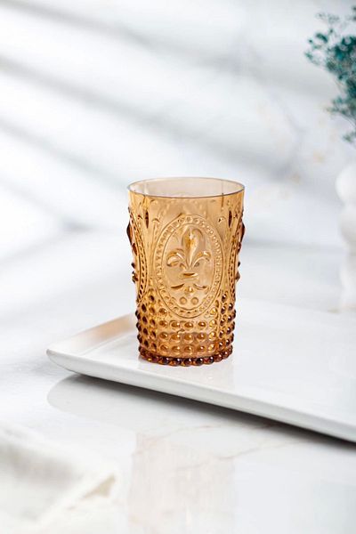 Depa Acrylic Honey Single Short Cup & Water Soft Drink Coffee Side Cup 400 ml (Not Glass)
