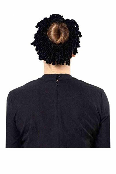 Gültopu Eşarp & Şal Cataramă cu buton negru din catifea pentru femei