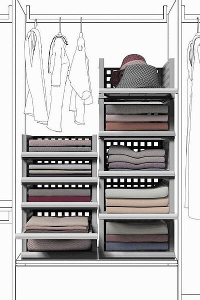 Doreline Smart Maxi 4 Pieces White Smart Shelf System, Cabinet Organizer Drawer and Organizer