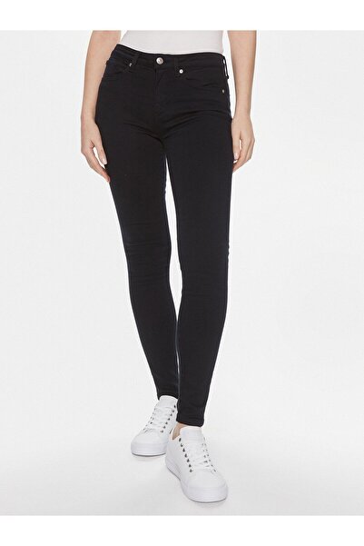 Tommy Hilfiger Kadın Denim Kumaş  Normal Bel Düz Model Mavi Jeans WW0WW41295-DW5
