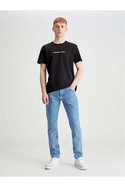 Calvin Klein Erkek Marka Logolu Pamuklu Günlük Kullanım Siyah T-Shirt J30J324646-BEH