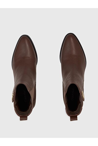 Calvin Klein Dámské hnědé boty a botičky s plochou podrážkou pro každodenní použití HW0HW01814-GSR