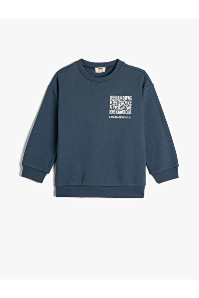 Koton Boy's Sweatshirt - Navy Blue, 4skb10292tk Model