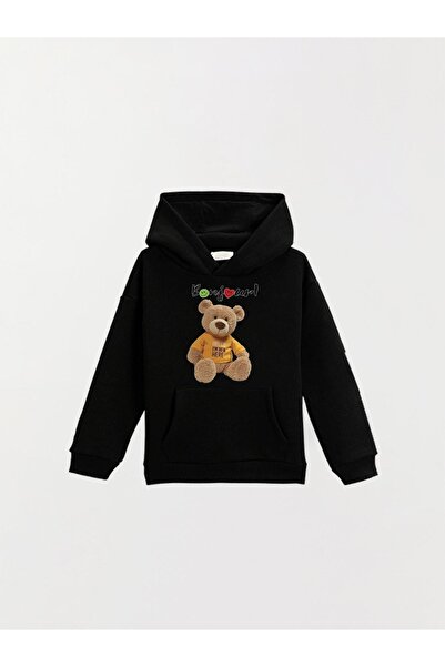 LAND MODA Unisex Παιδική φούτερ με κουκούλα - Τυπωμένη