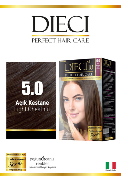 Dieci Kit Saç Boyası 5.0 Açık Kestane