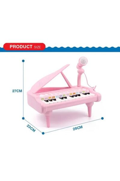 welcomein Oyuncak Mp3 Çalar Özellikli 24 Tuşlu Mikrofonlu Mini Piyano