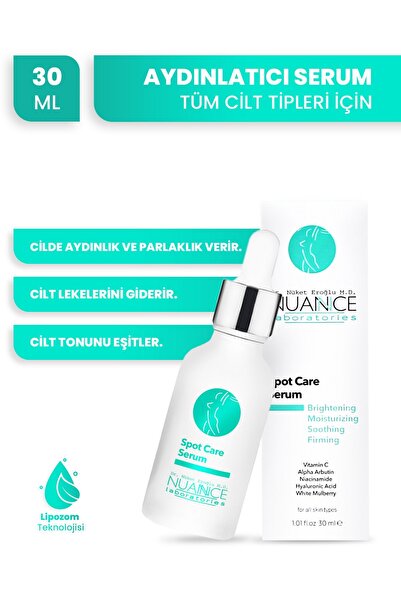 NUANNCE LABORATORİES Nuannce Leke Karşıtı Arbutin C Vitamini Cilt Bakım Serum...