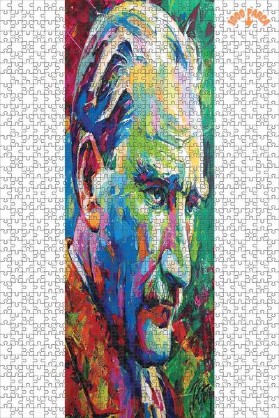 Teona Ahşap Renkli Çizim Mustafa Kemal ATATÜRK Çift Katlı Çerçeveli Asılabili...