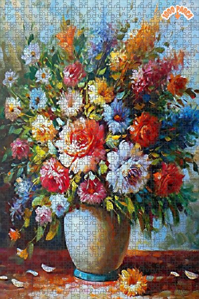 Teona Ahşap Güzel Çiçek Buketi Dekoratif Çift Katlı Çerçeveli Asılabilir Ahşa...