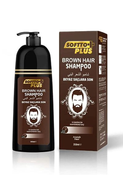 Softto Plus Brown Shampoo - For Coloured Hair with Gray and White Destroyed and Real Color