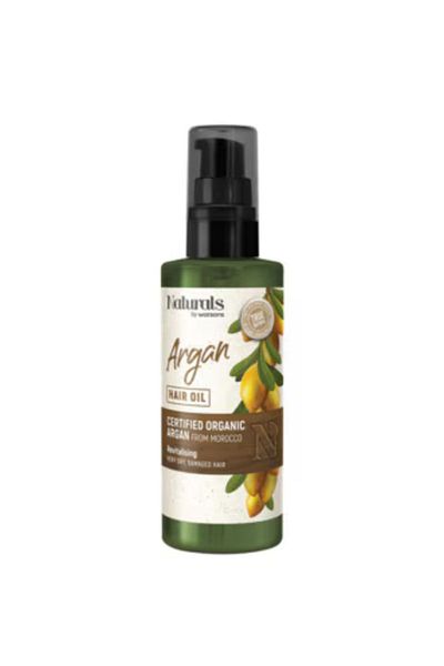 Naturals By Watsons زيت الأرغان للعناية بالشعر - 100 مل تأثير مغذي ومنشط، للشعر الجاف والتالف