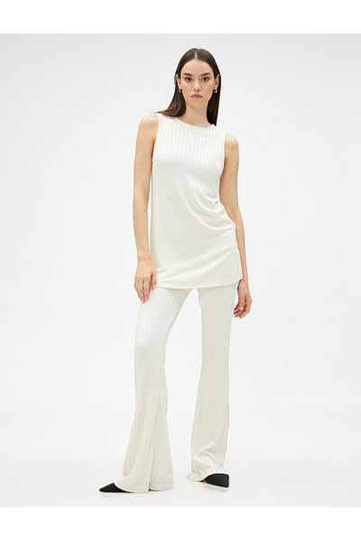 Koton High Waist Spanish Leg Leggings Trousers