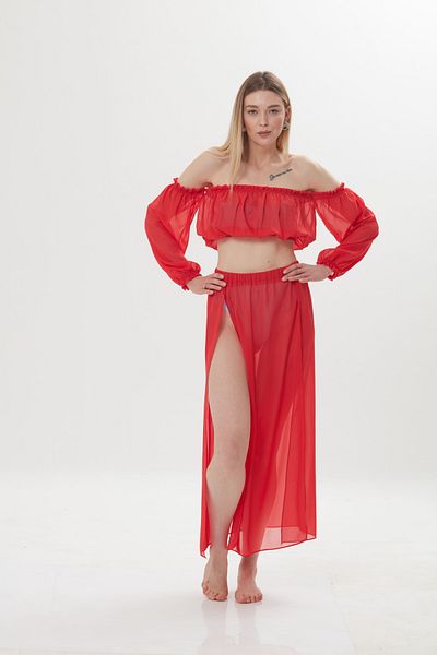 Vemod Red Pareo and Double Set Set