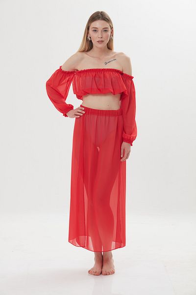 Vemod Red Pareo and Double Set Set