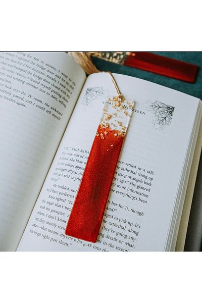 Sultan Tasarım Gold Leaf Epoxy Bookmark