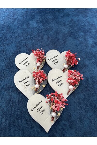 Sultan Tasarım 6 Cm - 20 Adet Kalpli Söz Nişan Düğün Kız Erkek Bebek Yenidoğa...