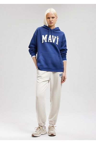 Mavi Logo Printed Beige Sweatpants 1010466-70020