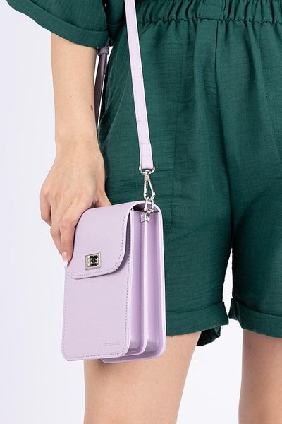 Getcho David Jones Brook Women's Mini Purple Crossbody Bag with Phone Compartment – Adjustable Strap