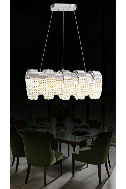 RONİSU AYDINLATMA Mirella Yemek Masası Taşlı Avize Zarif Taşlı Avize Modern