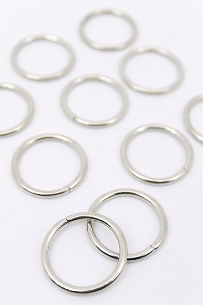 ERDAL DERİ 2.5cm Metal Colored 10 Pieces Round Ring