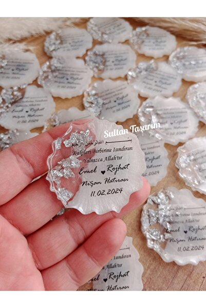 Sultan Tasarım 6 Cm - 20 Adet Taşlı Söz Nişan Düğün Kız Erkek Bebek Yenidoğan...